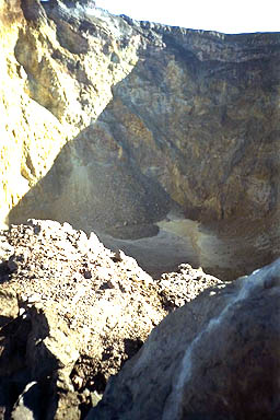 Volcano Mount Agung Bali look into crater