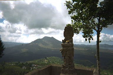 Volcano Mount Batur Bali statue