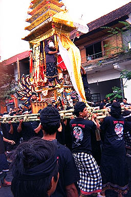 Balinese Funeral in Ubud carrying 